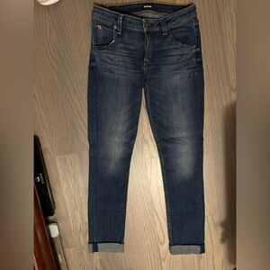 Hudson Jeans Dark Blue Denim Cuffed Jeans Size 25
